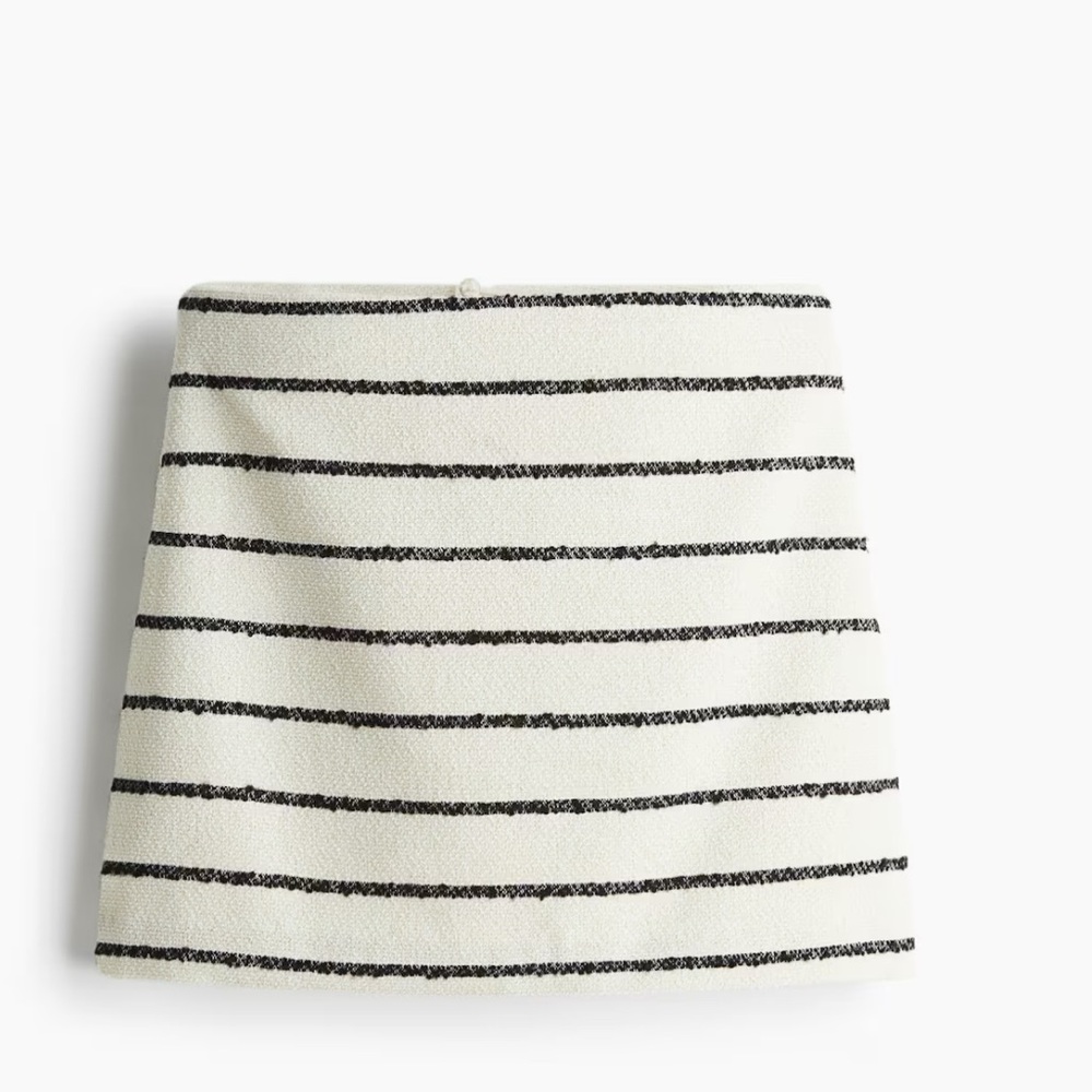 H&M Black and White Striped Mini Skirt